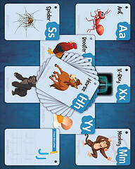 TownStore Early learning English Activity Flash Cards