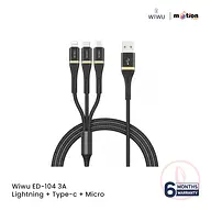 WiWU ED-104 3A Lightning+Type-c+Micro Cable