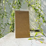 Studio Series Spiral-Bound Kraft Notebook with Pencil