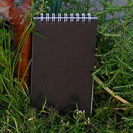 Silver Coated Paper Black Spiral Studio Series Notebook