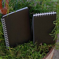 Silver Coated Paper Black Spiral &amp; Studio Series Notebook 2-Pack