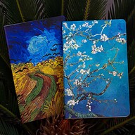 Almond Blossoms &amp; Wheatfield with Crows Notebook(SN202130133 &amp; SN201903105) 2-Pack