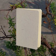 Yellowish Page Hand Made Texture Grey Cover Notebook