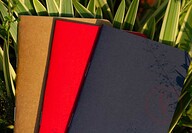 Pocket Book Blue, Kraft &amp; Red Notebook 3-Pack