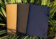 Pocket Book Black, Blue &amp; Kraft Notebook 3-Pack