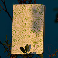 Tent Series Yellowish Page Reduce Reuse Recycle Soft Green Cover Notebook