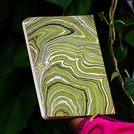 Olive Green Texture Notebook (Jute Handmade Board Cover)