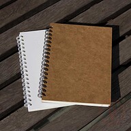 Executive Series Kraft &amp; White Cover Spiral Notebook 2-Pack