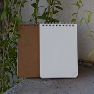 Memo Book White &amp; Silver Double-O Ring Notebook 2-Pack