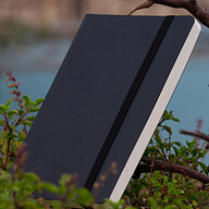 Daily Journal Black Notebook with Elastic Band