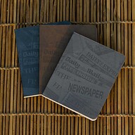 News Cover Series Workbook Brown, Grey &amp; Silver Notebook (SN20201126) 3-Pack