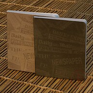 News Cover Series Workbook Grey &amp; Silver Notebook (SN20201126) 2-Pack