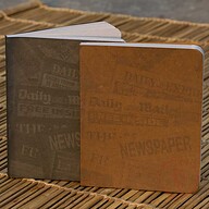 News Cover Series Workbook Brown &amp; Silver Notebook (SN20201126) 2-Pack