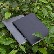Everyday Graphic Dot-Grid Texture Ash &amp; Graph-Grid Texture Black Notebook 2-Pack