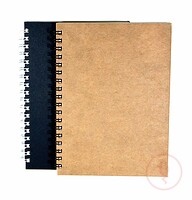 Executive Series Kraft &amp; Black Spiral Notebook 2-Pack