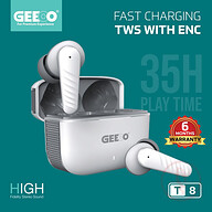 GEEOO T8 Fast Charging TWS with ENC (White)