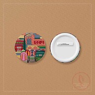 Dhaka Button Pin Badge - 10 Pcs