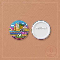 Dhaka (Monument) Button Pin Badge - 10 Pcs