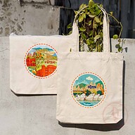 Sevendays Chattogram (Heritage and Ocean) (Round) Canvas Tote Bag 2-Pack