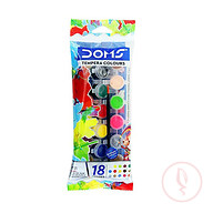 DOMS Tempera Colours 18 Shades with Free Brush