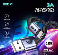 GEEOO DC20TC 3A Fast Charging Short Cable