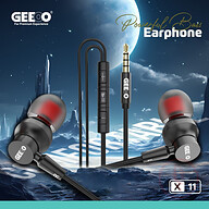 GEEOO X11 Powerful sound comfortable stereo Headphone With Zipper Bag