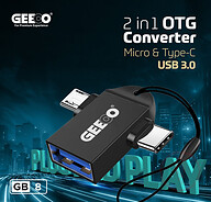 GEEOO GB8 (Micro &amp; Type-C) 3.0 USB OTG Converter