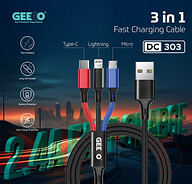 GEEOO DC303 Super Fast 3-in-1 charging cable