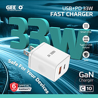 GEEOO C10 USB + PD 33W Fast Charger
