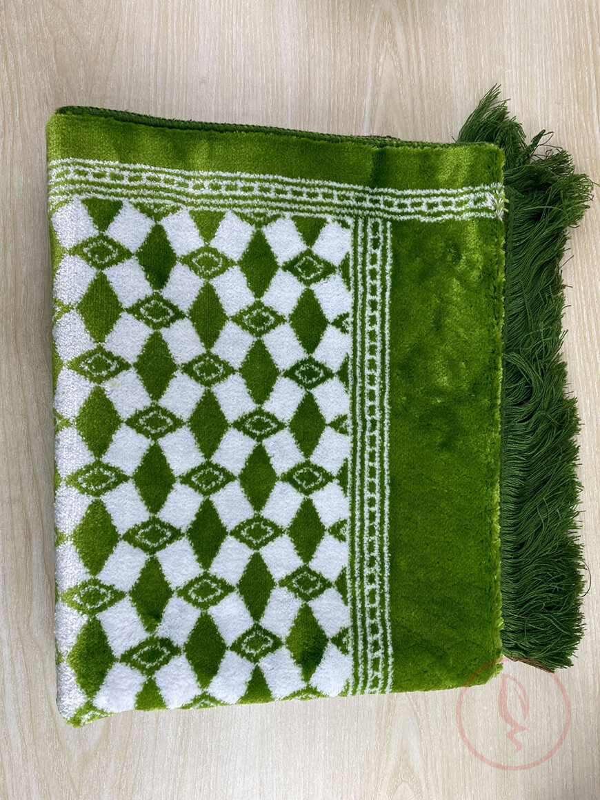 Prayer Mat premium- Jaynamaz – Extra Soft Velvet Lemon (2)