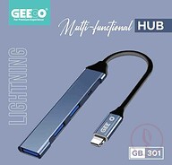 GEEOO GB301 4 Ports USB Hub (Lightning) Multi Interface Adapter