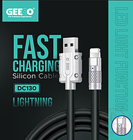 GEEOO DC130 Fast Charging Silicone (Lightning) Cable 1M Long 3A Safe Charge
