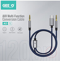 GEEOO AD1 2 in 1 AUX Audio Multi Function Conversion Cable