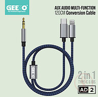 GEEOO AD2 2 in 1 AUX Audio Multi Function Conversion Cable
