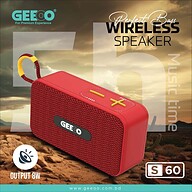 GEEOO S60 Perfect Bass Wireless Speaker (Red)