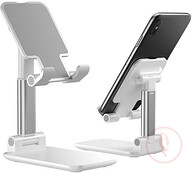 Phone & Tablet Stand Foldable Portable Desktop Stand Adjustable Height and Angle Phone Holder for Desk (Any Color)