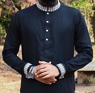Classic Black Cotton Panjabi