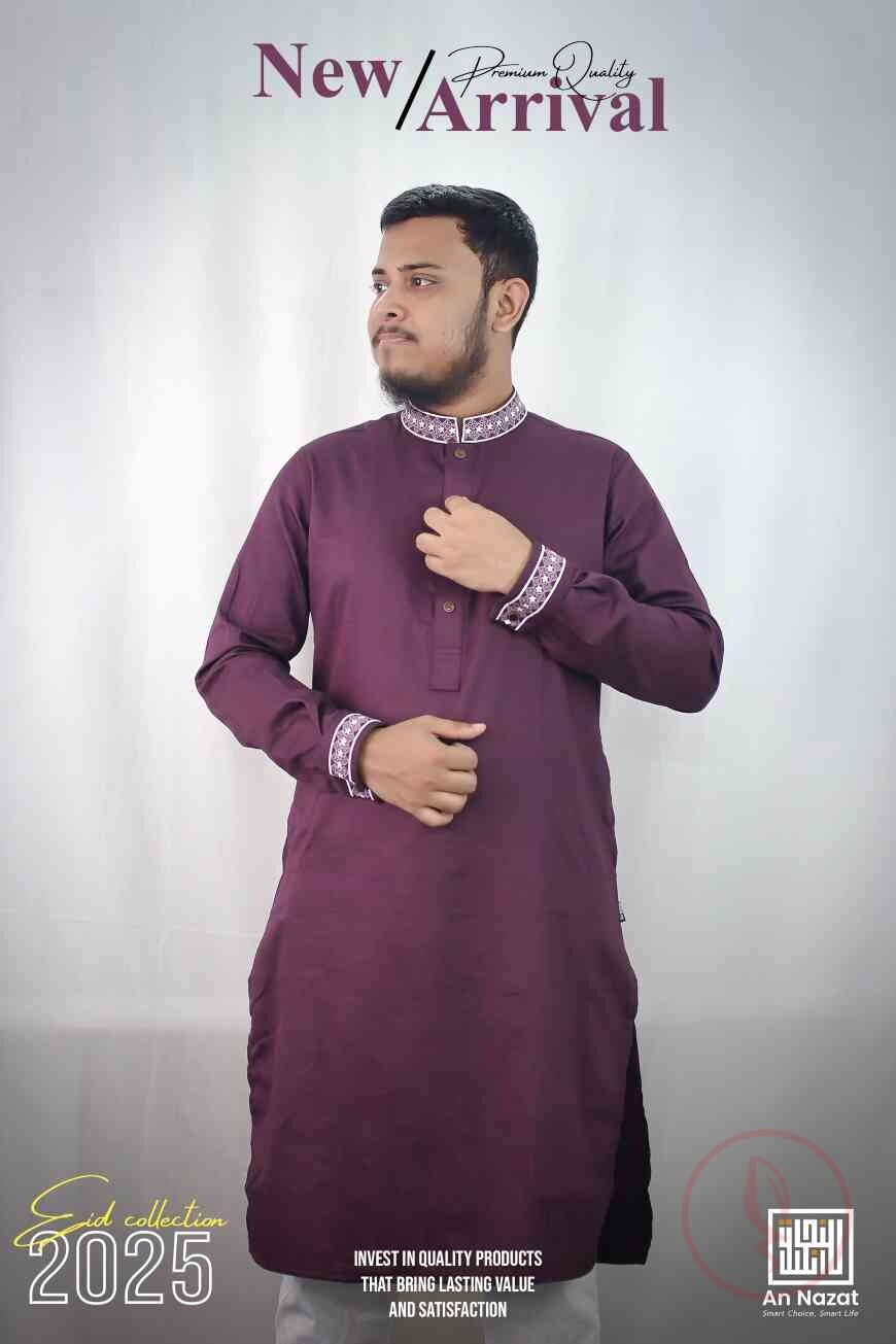 Classic Dark Raspberry Panjabi 7