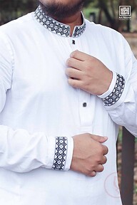 Classic White Cotton Panjabi