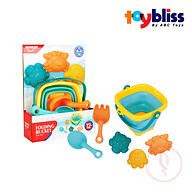 Toybliss Folding Bucket &amp; Beach Toy Set (HE0258), Ages 1+