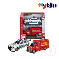 Toybliss JIANSHENG Fire Rescue Car with Light &amp; Sound (JS200P), Ages 3+