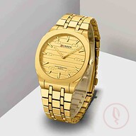 CURREN 8444 Stainless Steel Ultra Thin Quartz Fashion Watch Men For-Gold