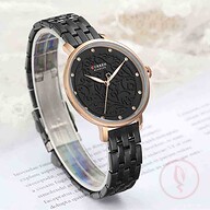CURREN 9046 Ladies Chain Quartz Watch- Black