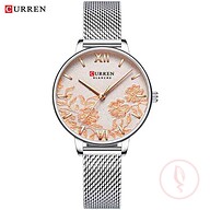 Curren 9065 Quartz Watch Luxury Brand Stainless Steel for Women-silver