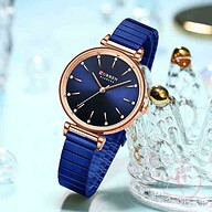 Curren 9081 Analog Stainless Steel Watch For Women - Blue