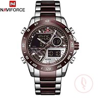 Naviforce Nf 9171 Stainless Steel Wrist Watch For Men - Brown