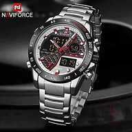 Naviforce Nf 9171 Stainless Steel Wrist Watch for Men-Silver