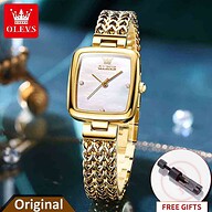 Olevs 9948 Luxury elegant stainless steel fashion Women’s quartz watch- Gold White