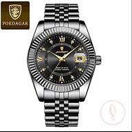 POEDAGAR 910 Luxury Fashion Luminous Quartz Men's Watch - Black