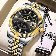 POEDAGAR 910 Luxury Fashion Luminous Quartz Men's Watch - Golden And Black